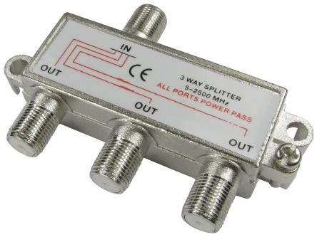 RS PRO HF-Splitter F Steckverbinder / F Steckverbinder, Anz.Stecker 1