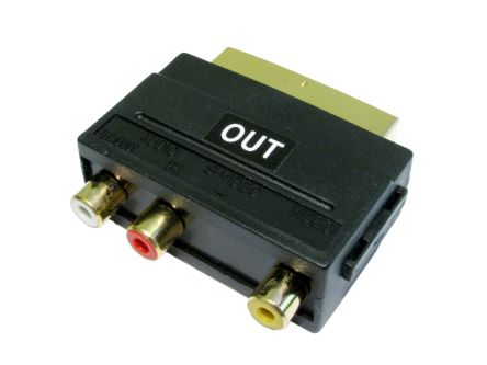 RS PRO Audio A/V Steckeradapter Male SCART - Female 3 X RCA