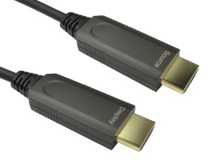 RS PRO HDMI-Kabel A HDMI Stecker B HDMI Stecker Hohe Geschwindigkeit 8K Max., 7.5m, Schwarz