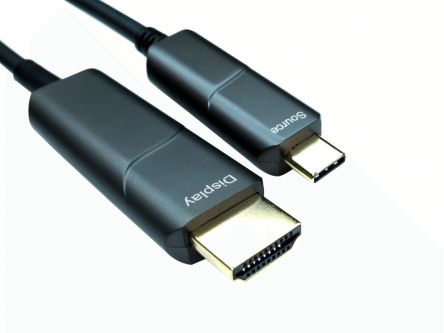RS PRO USB-Kabel, USB C / HDMI, 10m USB 3.1 Schwarz