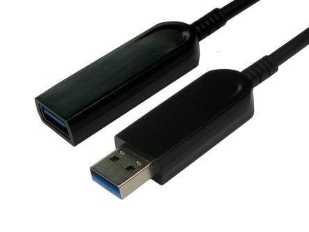 RS PRO Rallonge USB, USB A Vers USB A, 30m, Noir