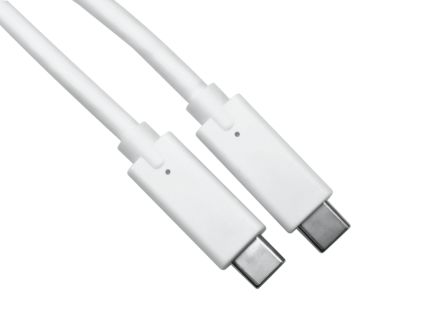 RS PRO USB-Kabel, USB C / USB C, 1.5m USB 3.1 Weiß