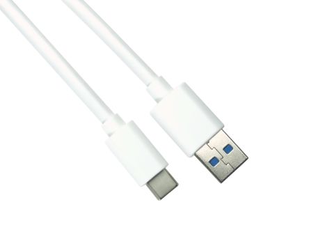 RS PRO USB-Kabel, USB C / USBA, 1m USB 3.0 Weiß