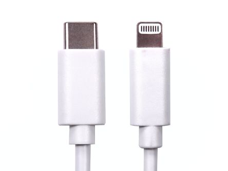 RS PRO USB-Kabel, USB C / Lightning, 1m USB 3.0 Weiß