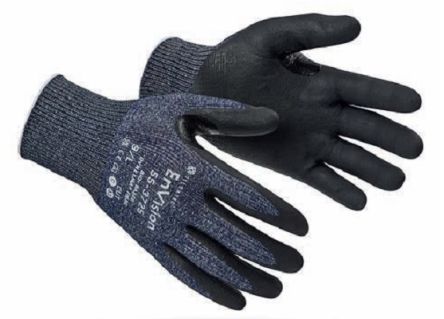 Tilsatec Guantes De Trabajo De Fibra Negro (revestimiento), Azul Oscuro (forro) Serie EnVision, Talla 11, XXL, Con