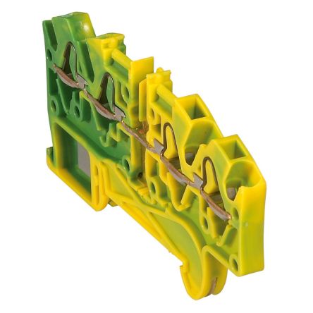 Legrand Green, Yellow Terminal Block, 4mm², Spring Terminal Termination