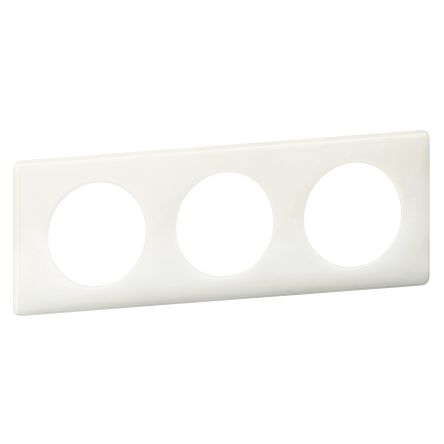 Legrand Kunststoff Anschlussplatte Weiß, 3 Auslässe