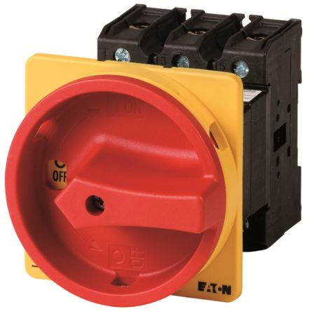 Eaton 3 Pole Rear Panel Isolator Switch - 63A Maximum Current, 30kW Power Rating, IP65 (Front)