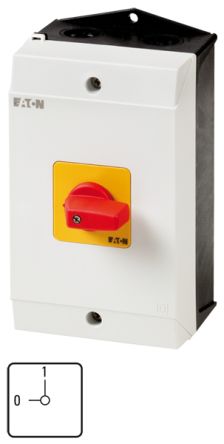 Eaton 4 Pole Surface Mount Isolator Switch - 25A Maximum Current, 11kW Power Rating, IP65