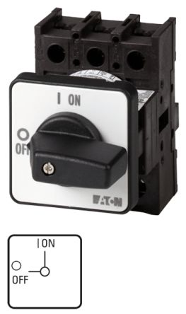 Eaton Interruptor Seccionador, 3, Corriente 25A, Potencia 11kW, IP65 (frontal)