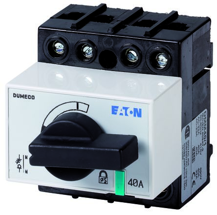 Eaton Interruptor Seccionador, 3 Polos + SN (directo), Corriente 40A, Potencia 22kW, IP20