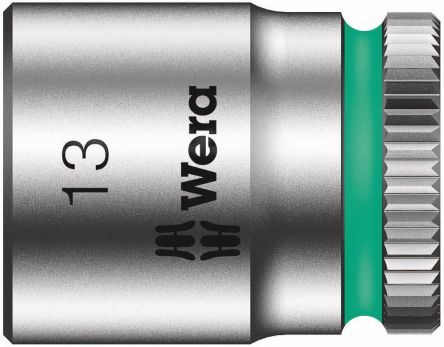 Wera 1/4 In Drive 23mm Standard Socket, 6 Point, 90 Mm Overall Length