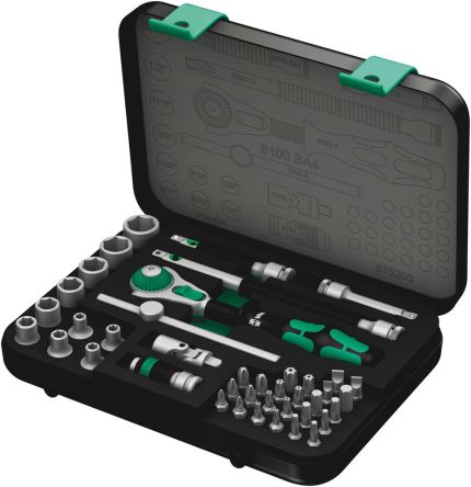 Wera 8100 SA 4 1/4 Zoll Vierkant 6-Punkt; Innensechskant-Bit; Phillips-Bit; Pozidriv-Bit; Schlitz-Bit; Torx-Bit