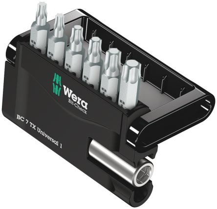 Wera Juego De Puntas De Atornillar De 7 Piezas, Puntas Hexagonal, Torx