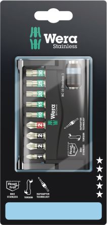 Wera Sechskant, PHILLIPS®, POZIDRIV, TORX® 25 Mm, 10-teilig