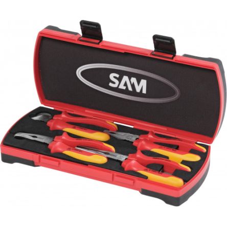 SAM Zangen Set Abgewinkelt 4 Stk. 37 Seitenschneider Kombizange Spitzzange