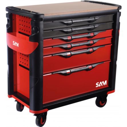 SAM Edelstahl Werkzeugwagen 6 Schubladen Mit Rollen, 1m X 510mm X 1.023m