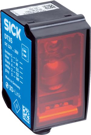 Sick Dx35 / DR35 Rechteckig Entfernungssensor, Reflektierend, Bereich 200 → 3500 Mm, PNP/NPN Ausgang, 5-poliger