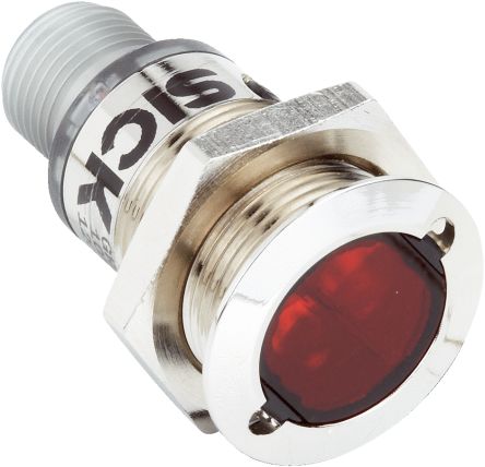 Sick GRSE18 Zylindrisch Optischer Sensor, Durchgangsstrahl, Bereich 0 → 15 M, PNP Ausgang, Anschlusskabel,
