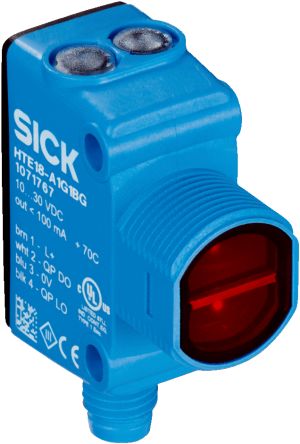 Sick Fotocélula Rectangular Retrorreflectante, Alcance 0,03 → 6,5 M, Salida PNP/NPN, Conector Macho M8, IP67,