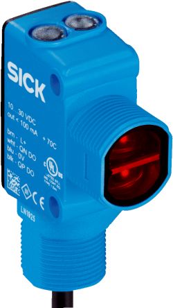 Sick SureSense Kubisch Optischer Sensor, Hintergrundunterdrückung, Bereich 5 → 300 Mm, PNP Ausgang, 4-poliger