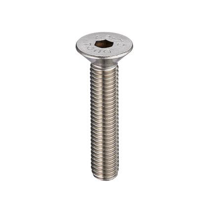 RS PRO Plain Stainless Steel Hex Socket Countersunk Screw, DIN 7991, M6 X 70mm