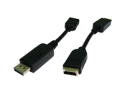RS PRO DisplayPort-Adapter A Display-Anschluss B HDMI - Buchse, 150mm 1080p Max. PVC