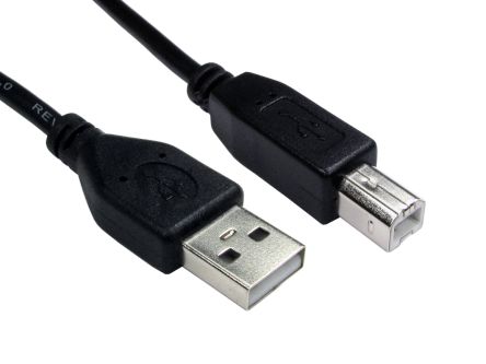 RS PRO USB-Kabel, USBA / USB B, 3m USB 2.0 Schwarz