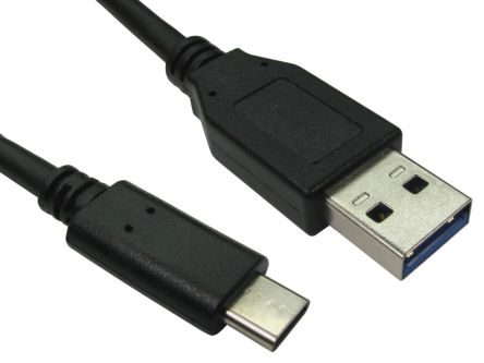 RS PRO USB-Kabel, USB C / USBA, 1m USB 3.1 Schwarz