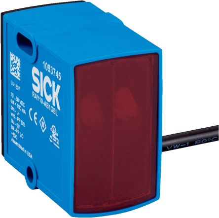 Sick RAY10 Rechteckig Optischer Sensor, Retroreflektierend, Bereich 0 → 1,5 M, NPN, PNP Ausgang, Anschlusskabel,