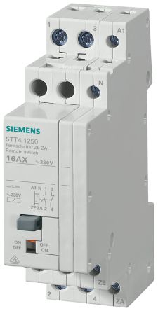Siemens Relé De Potencia Con Enclavamiento, DPST, Bobina 230V Ac, 16A, Carril DIN