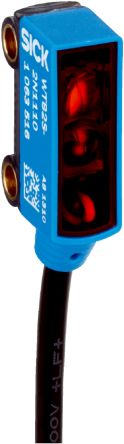 Sick WTB Rechteckig Optischer Sensor, Hintergrundunterdrückung, Bereich 4 → 90 Mm, PNP Ausgang, Anschlusskabel,