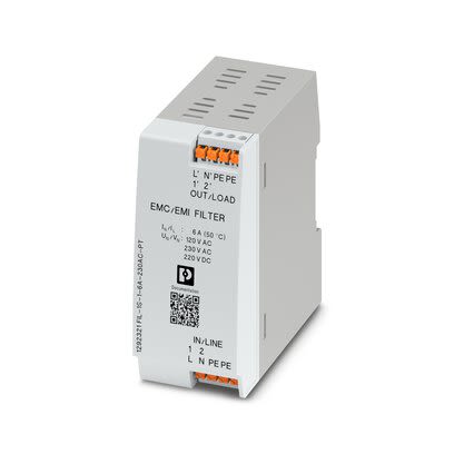 Phoenix Contact EMV-Filter, 230 V Ac, 6A, DIN-Schiene, 1-phasig