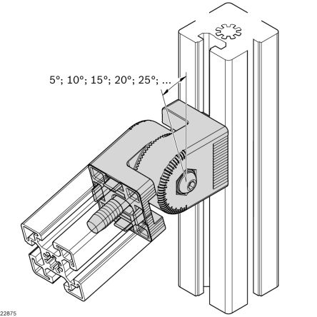 Bosch Rexroth Zweifach Gleitlager Universalgelenk X 45 X 45mm, Buchse 10mm