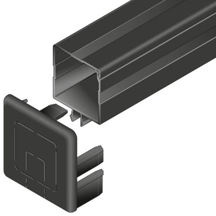 Bosch Rexroth Abdeckstreifen Für Nutgr. 10mm, L. 2m, PVC, Schwarz