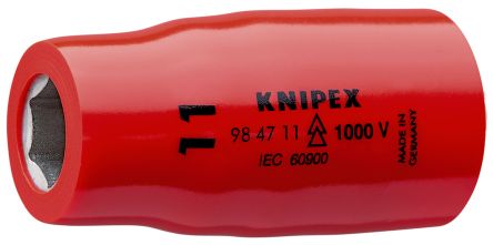 Knipex 98 47 11 1/2 Zoll Isolierte Standardbuchse Steckschlüsseleinsatz SW 54mm 6-Punkt X 54 Mm