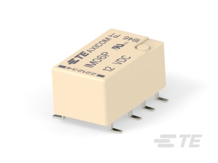 TE Connectivity Surface Mount Signal Relay, 12V Dc Coil, 0.4A Switching Current, DPDT