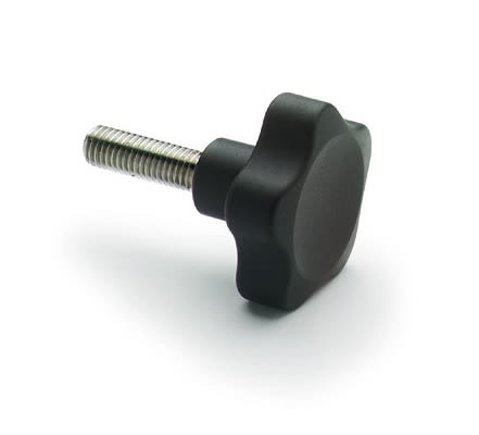 Elesa 166173 Black Glass Fibre Reinforced Polyamide Clamping Knob, M6 X 20, Threaded Stud