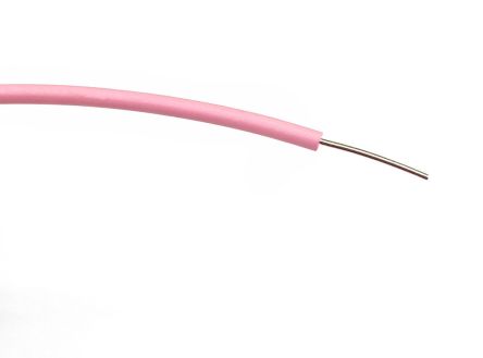RS PRO Pink 0.3 Mm² Hook Up Wire, 1/0.6 Mm, 100m, PVC Insulation