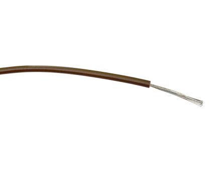 RS PRO Brown 0.5 Mm² Hook Up Wire, 16/0.2 Mm, 100m, PVC Insulation