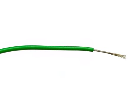 RS PRO Cable De Conexión, área Transversal 0,5 Mm² Clase 5 BS EN 60228 Filamentos Del Núcleo 16/0,2 Mm Verde, 1.000 V Ac,