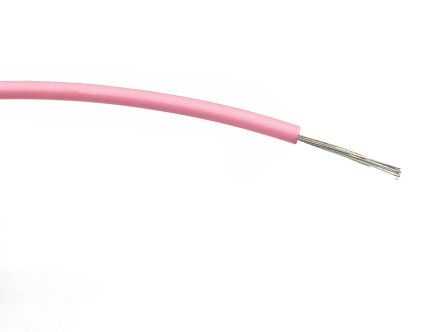 RS PRO Cable De Conexión, área Transversal 0,5 Mm² Clase 5 BS EN 60228 Filamentos Del Núcleo 16/0,2 Mm Rosa, 1.000 V Ac, Long.