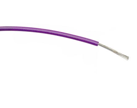 RS PRO Cable De Conexión, área Transversal 0,5 Mm² Clase 5 BS EN 60228 Filamentos Del Núcleo 16/0,2 Mm Morado, 1.000 V Ac,