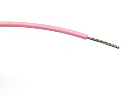 RS PRO Einzeladerleitung 0,75 Mm² 100m Rosa PVC Isoliert Ø 2.35mm 24/0.2 Mm Litzen