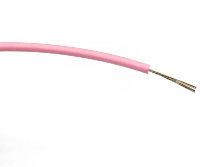 RS PRO Einzeladerleitung 0,22 Mm² 500m Rosa PVC Isoliert Ø 1.2mm 7/0,2 Mm Litzen