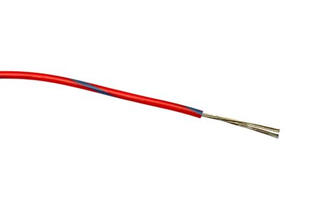 RS PRO Einzeladerleitung 0,22 Mm² 100m Blau/Rot PVC Isoliert Ø 1.2mm 7/0,2 Mm Litzen