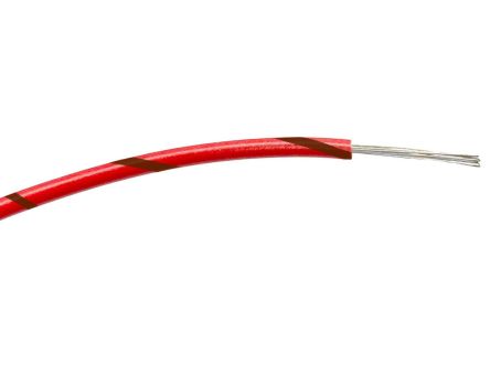 RS PRO Cable De Conexión, área Transversal 0,22 Mm² Clase 5 BS EN 60228 Filamentos Del Núcleo 7 / 0,2 Mm Marrón/Rojo, 1.000 V