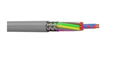 AXINDUS HIFLEX-CY Control Cable, 19 Cores, 0.75 Mm², LiYCY, Screened, 100m, Grey PVC Sheath