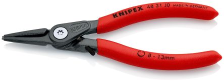 Knipex 48 31 J0 Circlip Pliers, 140 Mm Overall, Straight Tip
