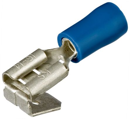 Knipex 97 Kabelschuh Flachstift Buchse, Nylon, Blau